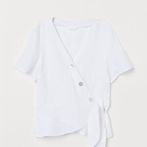 H&M women linen top size 6
